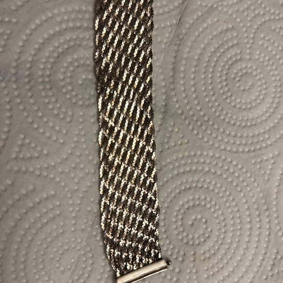 Beautiful 925 Italy sterling Multi Braided Bracelet 7.5in" - wide - 27g- S20 - Picture 4 of 4